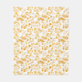 Couverture Polaire Modèle Floral d'or pour l'automne (Devant)