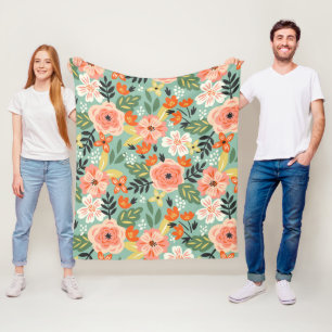 Couverture Polaire Modèle floral du jardin