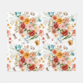 Couverture Polaire Modèle floral du jardin (Devant (Horizontal))