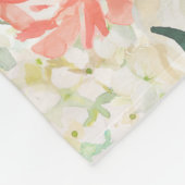 Couverture Polaire Modèle floral féminin avec votre monogramme (Coin)