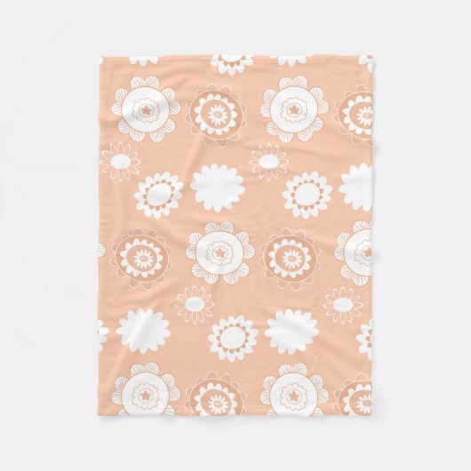 Couverture Polaire Modèle floral lunaire (Devant)