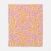 Couverture Polaire Modèle Floral Moderne Du Milieu Du Siècle (Devant)