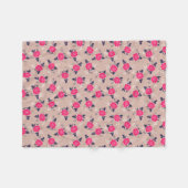 Couverture Polaire Modèle floral rose classique (Devant (Horizontal))