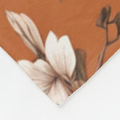 Couverture Polaire Modèle Floral Terracotta (Coin)