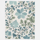 Couverture Polaire Modèle Floral turquoise et vert sur Arrière - plan (Devant)