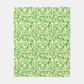 Couverture Polaire Modèle floral vert G01. L jaune BG (Devant)