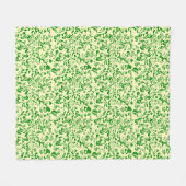 Couverture Polaire Modèle floral vert G01. L jaune BG (Devant (Horizontal))