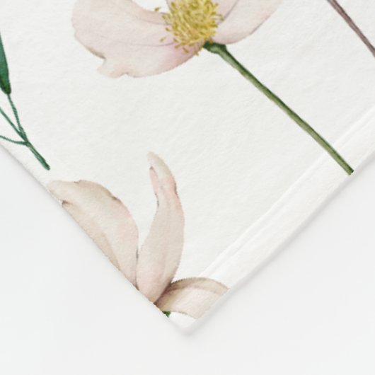 Couverture Polaire Modèle Floral Vintage (Coin)