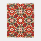 Couverture Polaire Modèle floral vintage inspiré Noël (Devant)