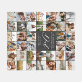 Couverture Polaire Modèle moderne de script multi photo papa cadeau f (Devant (Horizontal))