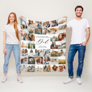 Couverture Polaire Modèle moderne de script multi photo papa cadeau f
