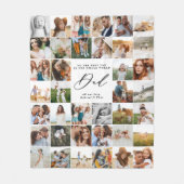 Couverture Polaire Modèle moderne de script multi photo papa cadeau f (Devant)