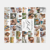 Couverture Polaire Modèle moderne de script multi photo papa cadeau f (Devant (Horizontal))