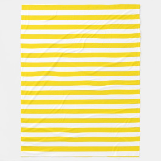 Couverture Polaire Modèle moderne élégant jaune blanc rayé (Devant)
