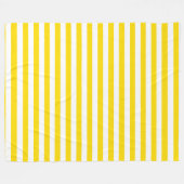 Couverture Polaire Modèle moderne élégant jaune blanc rayé (Devant (Horizontal))