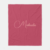 Couverture Polaire Modèle moderne Viva Magenta Nom du script personna (Devant)