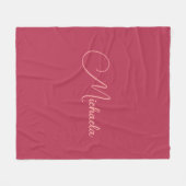 Couverture Polaire Modèle moderne Viva Magenta Nom du script personna (Devant (Horizontal))