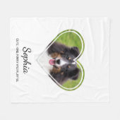 Couverture Polaire Modèle photo Animaux De Compagnie En Forme De Coeu (Devant (Horizontal))