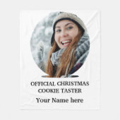 Couverture Polaire Modèle photo de cookie de Noël moderne personnalis (Devant)