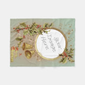 Couverture Polaire Modèle photo personnalisable de Noël vintage (Devant (Horizontal))