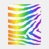Couverture Polaire Modèle Rainbow Zebra (Devant)