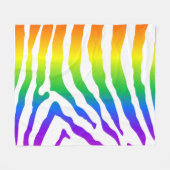 Couverture Polaire Modèle Rainbow Zebra (Devant (Horizontal))