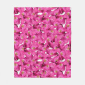 Couverture Polaire Modèle rose de pavots floraux (Devant)