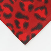 Couverture Polaire Modèle rose de texture de léopard (Coin)