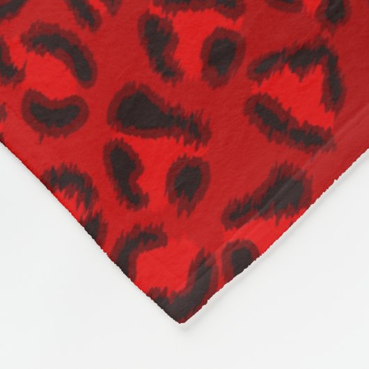 Couverture Polaire Modèle rose de texture de léopard (Coin)