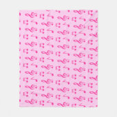 Couverture Polaire Modèle sans couture de notes de musique dans des t (Devant)