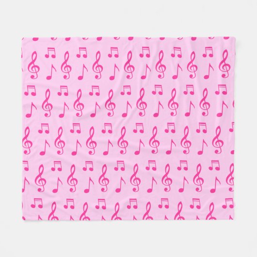 Couverture Polaire Modèle sans couture de notes de musique dans des t (Devant (Horizontal))