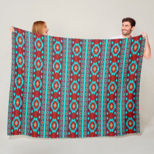 Couverture Polaire Modèle tribal ethnique du sud-ouest