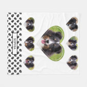 Couverture Polaire Modèles de photos de compagnie de forme de cœur et (Devant (Horizontal))