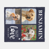 Couverture Polaire Modern 3 Photo Collage Amoureux des chiens animal  (Devant (Horizontal))