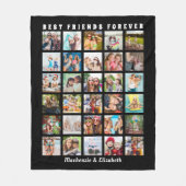 Couverture Polaire Modern Best Friends 30 Photo Collage noir (Devant)
