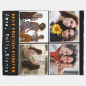 Couverture Polaire Modern Best Friends Forever Photo Collage | Bestie (Devant (Horizontal))