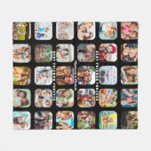 Couverture Polaire Modern Best Friends Photo Collage Black MEDIUM (Devant (Horizontal))