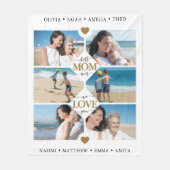 Couverture Polaire Modern Best Mom Ever Photo Collage (Devant)