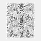 Couverture Polaire Modern black fern pattern  (Devant)
