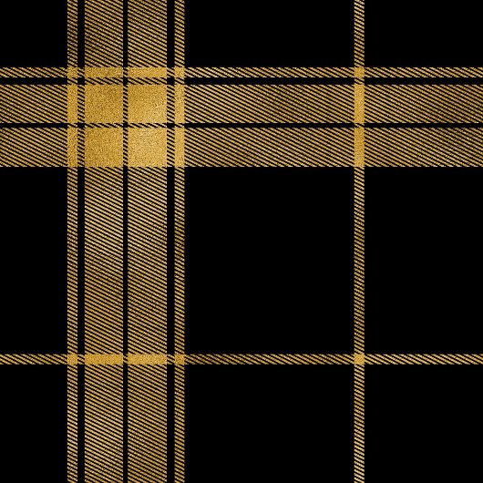 Couverture Polaire Modern Black Gold Plaid Custom Name Blanket