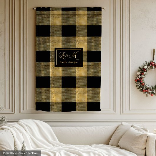 Couverture Polaire Modern Blanket Black Gold Graduation Keepsake