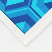 Couverture Polaire Modern Blue 3D Geometric Cube Pattern Baby Blanket (Coin)