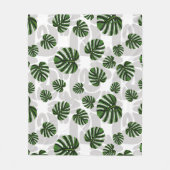 Couverture Polaire Modern Boho Botanical Leaves Pattern (Devant)