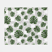 Couverture Polaire Modern Boho Botanical Leaves Pattern (Devant (Horizontal))