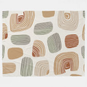 Couverture Polaire Modern Boho Earth Tones Abstract ID1273 (Devant (Horizontal))