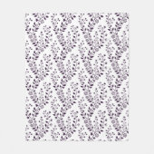 Couverture Polaire Modern Boho Floral Pattern Plum White (Devant)