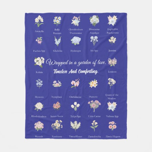 Couverture Polaire Modern Botanical Floral (Devant)