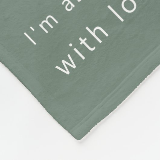 Couverture Polaire Modern Daddy Photo Strip Collage Green (Coin)