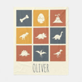 Couverture Polaire Modern Dinosaur Icon Grid (Devant)