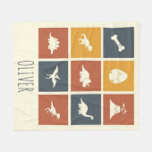 Couverture Polaire Modern Dinosaur Icon Grid (Devant (Horizontal))